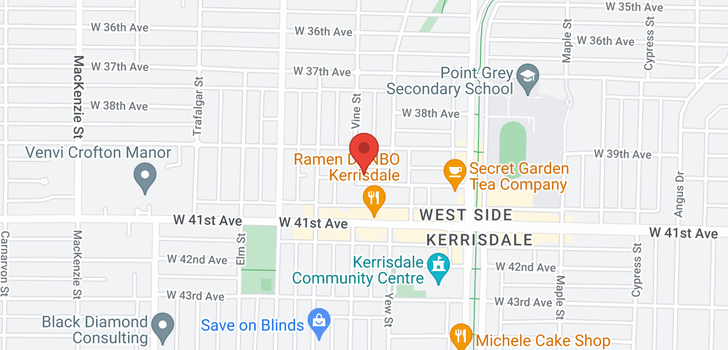 map of 201 2275 W 40TH AVENUE